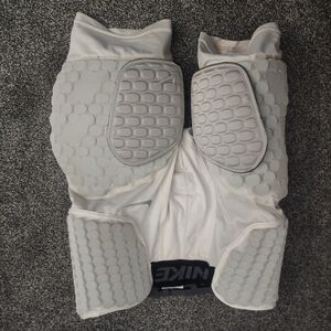 Nike Men's Padded Compression Shorts - White And Gray